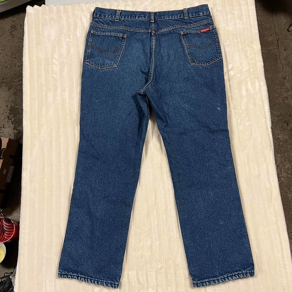 Vintage Dickies 36x28 Faded Denim Straight Leg Blue Jeans with Liner - Picture 3 of 8
